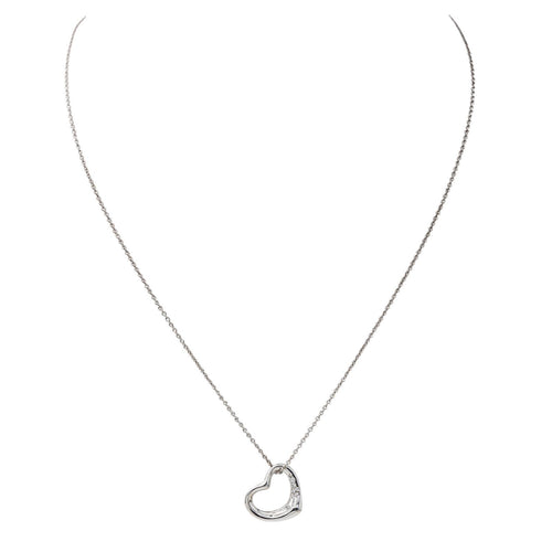 Collier Tiffany & Co - Collier Open Heart en or blanc 18 carats et diamants 58 Facettes 3797977RV