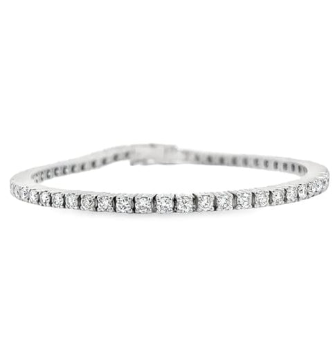 Bracelet Bracelet tennis en or blanc 14 carats et diamants 58 Facettes