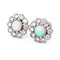 Boucles d'oreilles Boucles d’oreilles en platine avec opales et diamants 58 Facettes 6E12EFA6BD734A87A6EBDC94B069E3B3