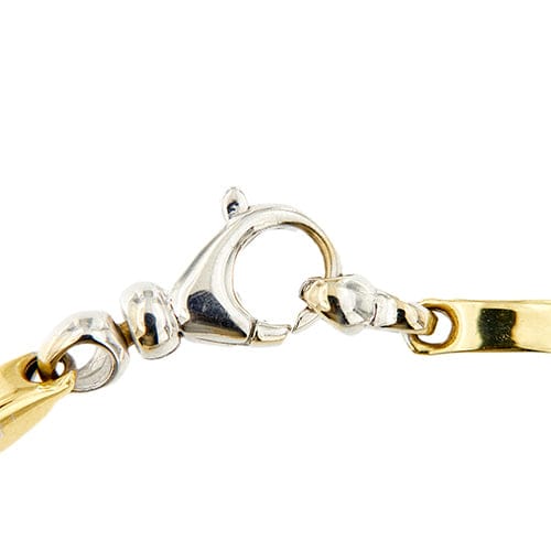 Collier Jessica - Collier à segments cylindriques en or jaune et or blanc 18 ct 58 Facettes 38029