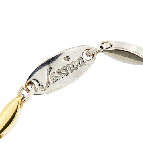 Collier Jessica - Collier à segments cylindriques en or jaune et or blanc 18 ct 58 Facettes 38029