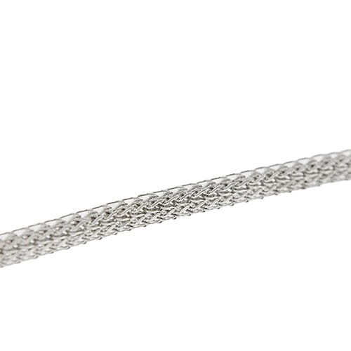 Bracelet Unoaerre - Bracelet maille queue de renard double en or blanc 18 kt 58 Facettes 38033