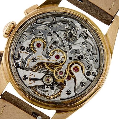 Montre Longines - Montre chronographe vintage en or rose 18 ct 58 Facettes 38045