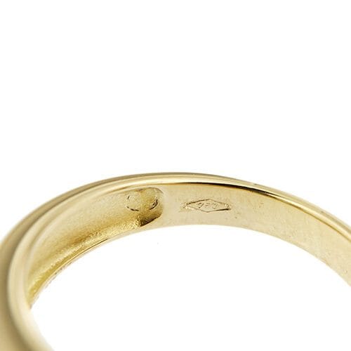 Bague Bague jonc en or jaune 18 ct avec perle de Tahiti et diamants 58 Facettes 38116