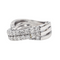 Bague 54 Bague pavée en or blanc 18 carats et diamants 58 Facettes 3814687CN