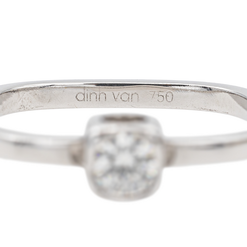 Bague 51 Dinh Van Le Cube - Bague solitaire en or blanc avec diamant 58 Facettes 3823482RV