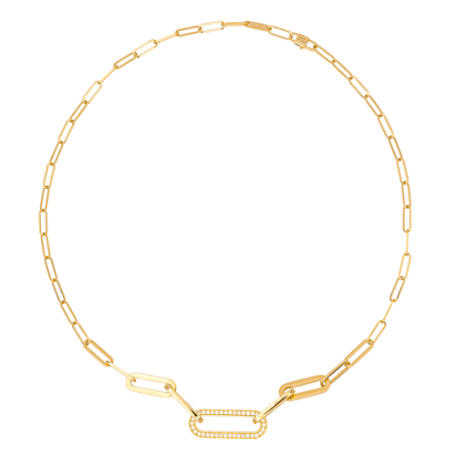 Collier Dinh Van Maillon - Collier taille L en or jaune et diamants 58 Facettes 3824007CN