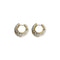 Boucles d'oreilles Pomellato Schegge - Boucles d’oreilles créoles en or 18 kt, diamants et saphirs jaunes 58 Facettes 38310
