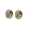 Boucles d'oreilles Pomellato Schegge - Boucles d’oreilles créoles en or 18 kt, diamants et saphirs jaunes 58 Facettes 38310