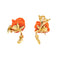 Boucles d'oreilles Dior Pré Catelan - Boucles d’oreilles clips en or jaune et blanc, diamants et corail 58 Facettes 3836859RV