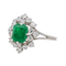 Bague 60 Bague Pompadour en or blanc avec émeraude et diamants 58 Facettes 3841380RV