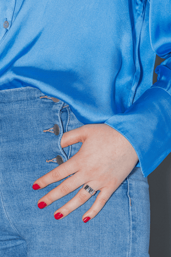 Bague 52 Bague en or blanc 18 carats sertie de diamants 58 Facettes 3846120CN