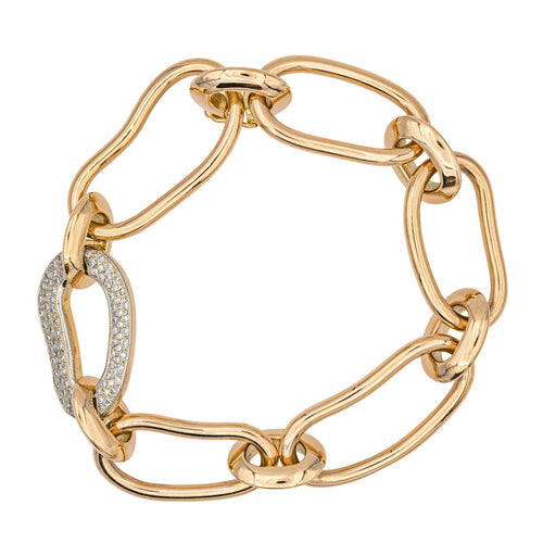 Bracelet Bracelet en or rose et or blanc 18 carats serti de diamants 58 Facettes 3849480CN