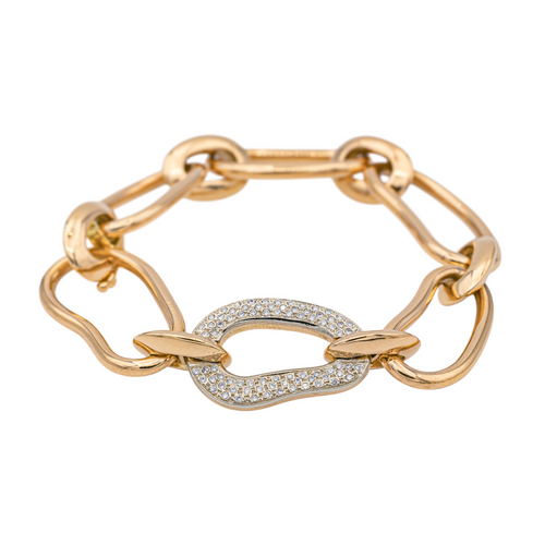 Bracelet Bracelet en or rose et or blanc 18 carats serti de diamants 58 Facettes 3849480CN