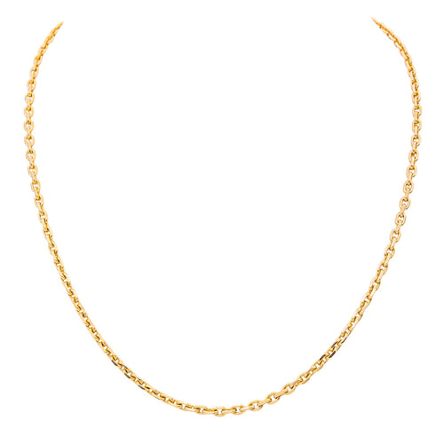 Collier Collier chaîne maille forçat en or rose 18 carats 58 Facettes 3855438CN