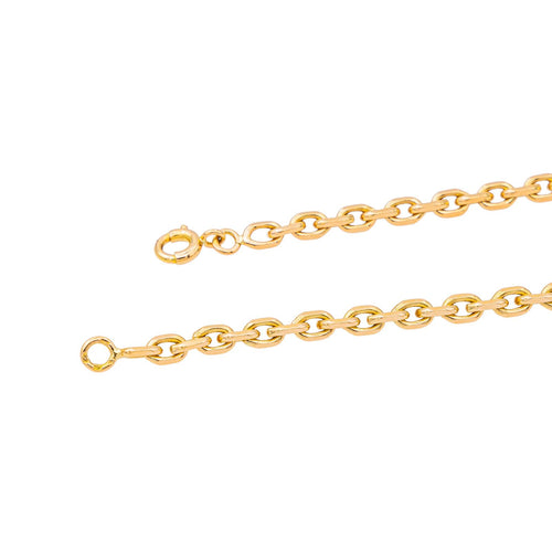 Collier Collier chaîne maille forçat en or rose 18 carats 58 Facettes 3855438CN