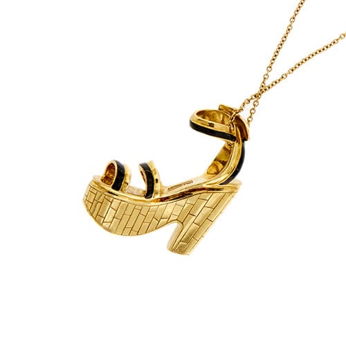 Collier Salvatore Ferragamo Jewels Miniature Preziose - Collier long en or jaune 18 ct 58 Facettes 38608