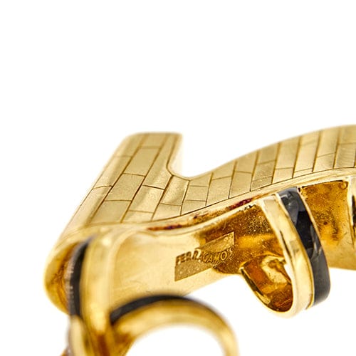 Collier Salvatore Ferragamo Jewels Miniature Preziose - Collier long en or jaune 18 ct 58 Facettes 38608