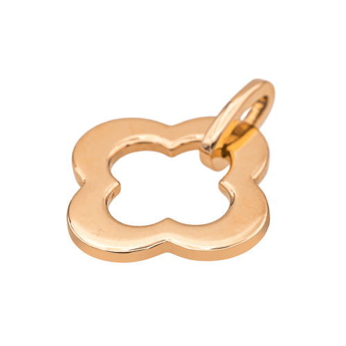 Pendentif Pendentif trèfle en or rose 18 carats 58 Facettes 3865909CN