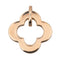 Pendentif Pendentif trèfle en or rose 18 carats 58 Facettes 3865909CN