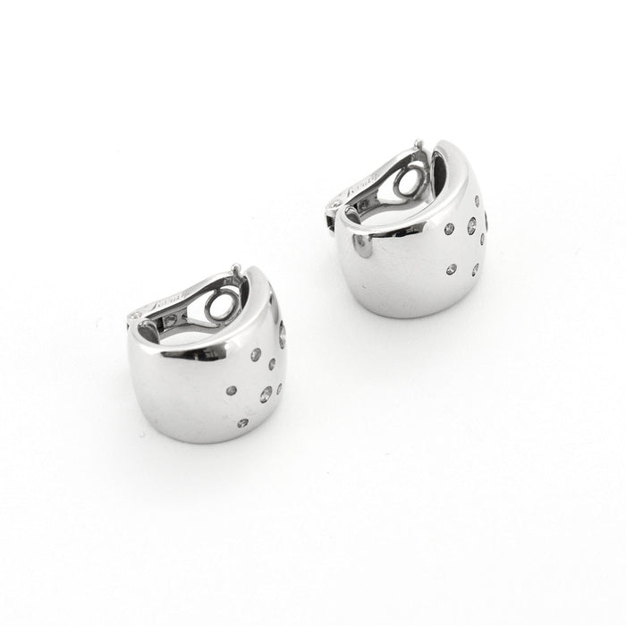 Boucles d'oreilles POIRAY - Clips d'Oreilles Or Gris et Diamants 58 Facettes DV0432-1