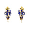 Boucles d'oreilles Boucles d'oreilles pendantes - Lapislazzuli et perles en or jaune 18 ct 58 Facettes 38682