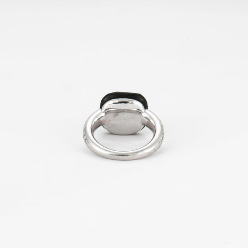 Bague 47 POMELLATO - CAPRI - Bague or gris, Jais et diamants 58 Facettes DV0172-1