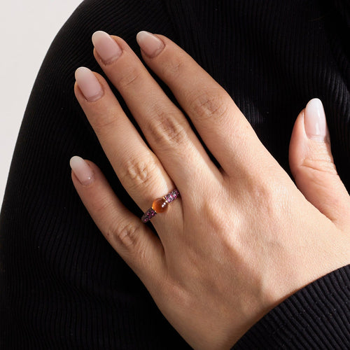 Bague 51 POMELLATO - Bague M'ama non M'Ama Grenat 58 Facettes DV0386-1
