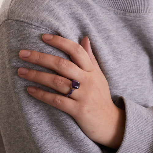 Bague 53 POMELLATO - Bague NUDO Améthystes 58 Facettes DV0343-25