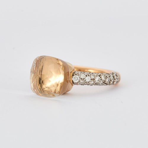 Bague 53 POMELLATO - Bague NUDO Prasiolite Diamants 58 Facettes DV0343-27