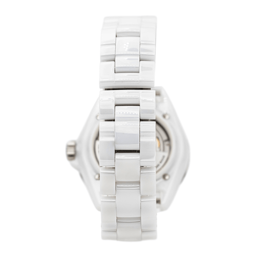 Montre Chanel J12 - Montre en céramique blanche à index diamants 58 Facettes 3883327CN