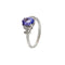 Bague Bague en or blanc 18 ct avec tanzanite et diamants 58 Facettes 38890