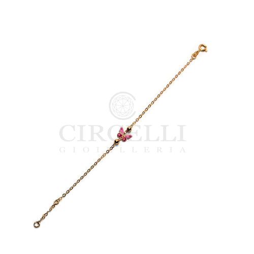 Náramek Motýlí náramek ze žlutého zlata 18k smaltovaný 58 Facettes CA02OG02C0HFC