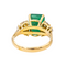 Bague 46 Bague en or jaune 18 carats avec émeraude et diamants 58 Facettes 3905083CN