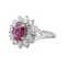 Bague 49 Bague Pompadour en or blanc 18 carats avec rubis et diamants 58 Facettes 3905084CN