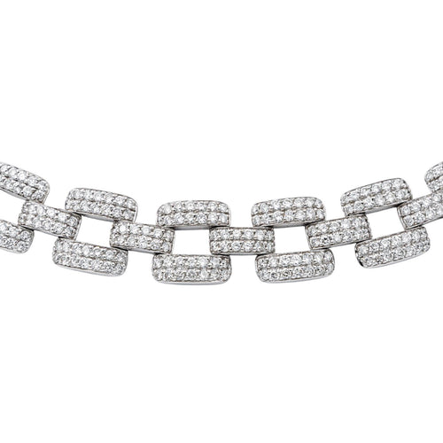 Collier Collier en or blanc 18 carats serti de diamants 58 Facettes 3907072CN