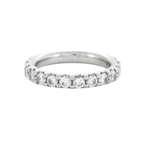 Bague 53 Alliance en Platine et Diamants 58 Facettes