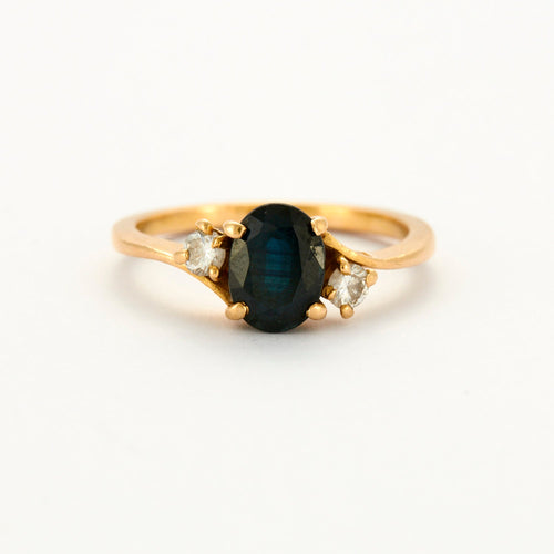 Bague Or Jaune Saphir