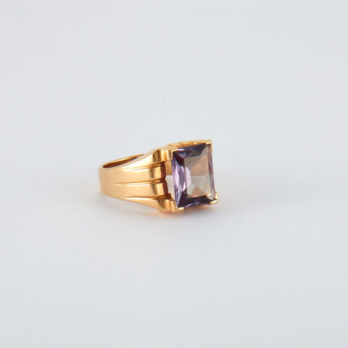 Bague 59 Bague pierre violette 58 Facettes DV0099-8