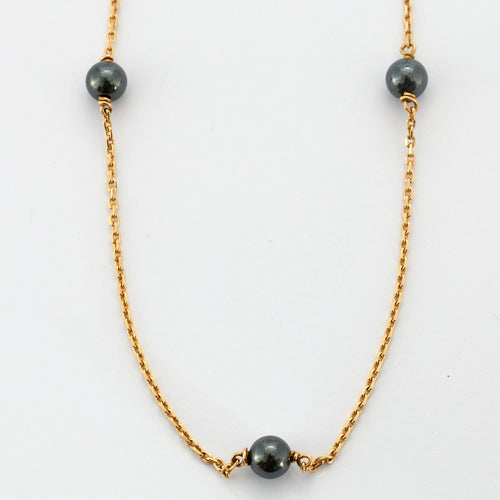 Collier Collier Perles D'hématite Or Jaune 58 Facettes DV0222-22