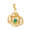 Pendentif Pendentif en or jaune 18 carats avec émeraude et diamants 58 Facettes 3944482CN