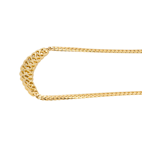 Collier Collier en or jaune 18 carats serti de diamants taille brillant 58 Facettes 3951645CN