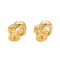Boucles d'oreilles Chopard Happy Diamonds Icons - Boucles d’oreilles puces en or jaune et diamants 58 Facettes 3951646CN