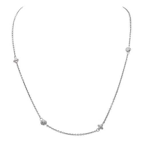 Collier Collier en or blanc 18 carats serti de diamants 58 Facettes 3970466CN