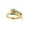Bracelet Bracelet serpent rigide contrarié en or jaune 18 kt et diamants 58 Facettes 39752
