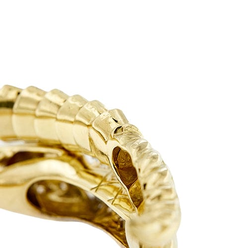Bracelet Bracelet serpent rigide contrarié en or jaune 18 kt et diamants 58 Facettes 39752