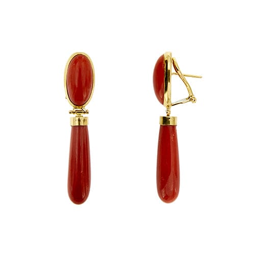 Boucles d'oreilles Boucles d’oreilles - Corail en or jaune 18 ct 58 Facettes 39773