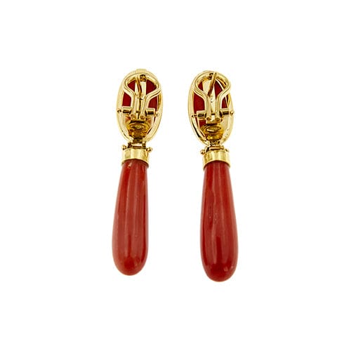 Boucles d'oreilles Boucles d’oreilles - Corail en or jaune 18 ct 58 Facettes 39773