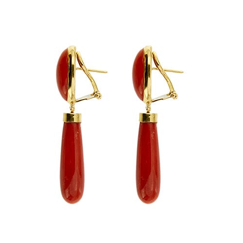 Boucles d'oreilles Boucles d’oreilles - Corail en or jaune 18 ct 58 Facettes 39773