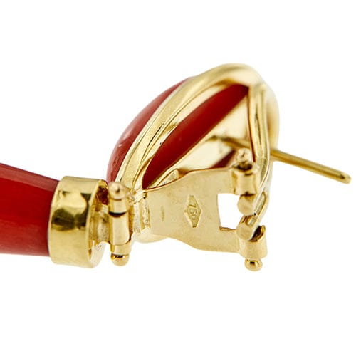 Boucles d'oreilles Boucles d’oreilles - Corail en or jaune 18 ct 58 Facettes 39773